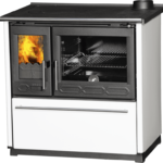 Houtfornuis 8Kw 850 glas wit links - Plamen