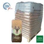 Premium pallet van DIN Plus gecertificeerde 100% naaldhout Stark pellets - pallet van 84 x 15 kg zakken