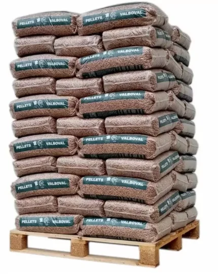 Pallet Brazeco PREMIUM houtpellets Din+ of EN+ A1 gecertificeerd, pellets in 65 x 15kg zakken